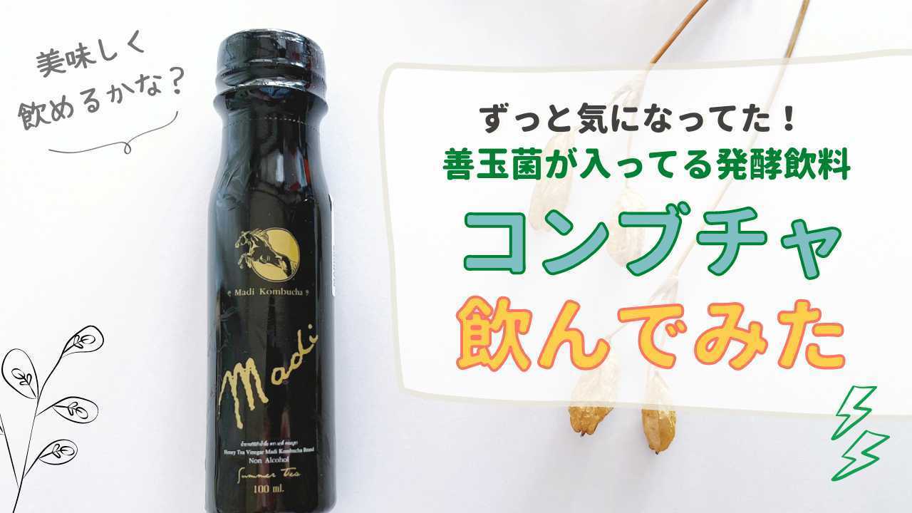 美味しく飲めるかな?ずっと気になってた!善玉菌が入ってる発酵飲料コンブチャ飲んでみた